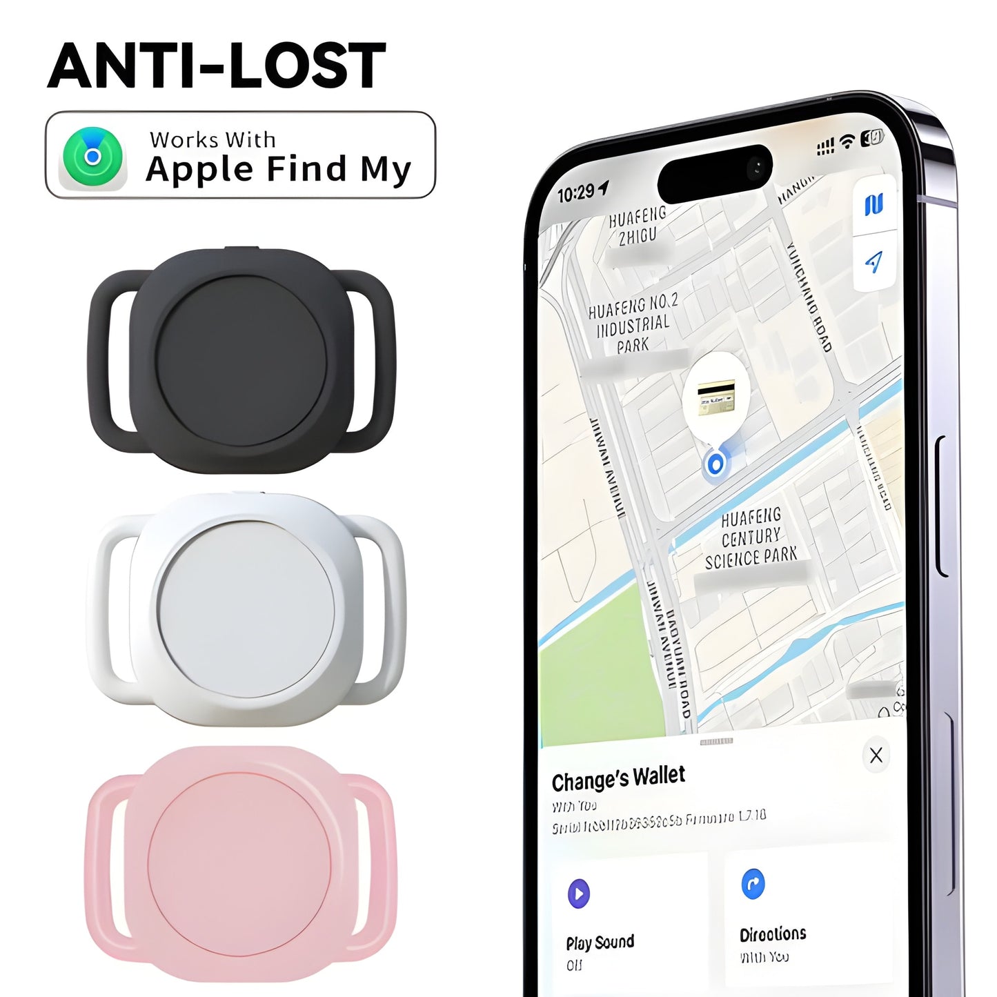 Localizzatore GPS per Cani e Gatti – Compatibile con Apple Find My e Bluetooth