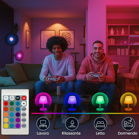 Lampadina LED Smart Multicolore RGB + CCT – Wi-Fi & Telecomando – 6W/10W