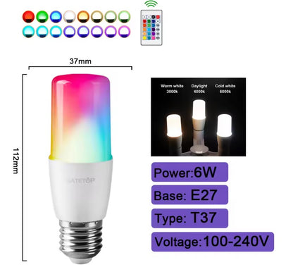 Lampadina LED Smart Multicolore RGB + CCT – Wi-Fi & Telecomando – 6W/10W