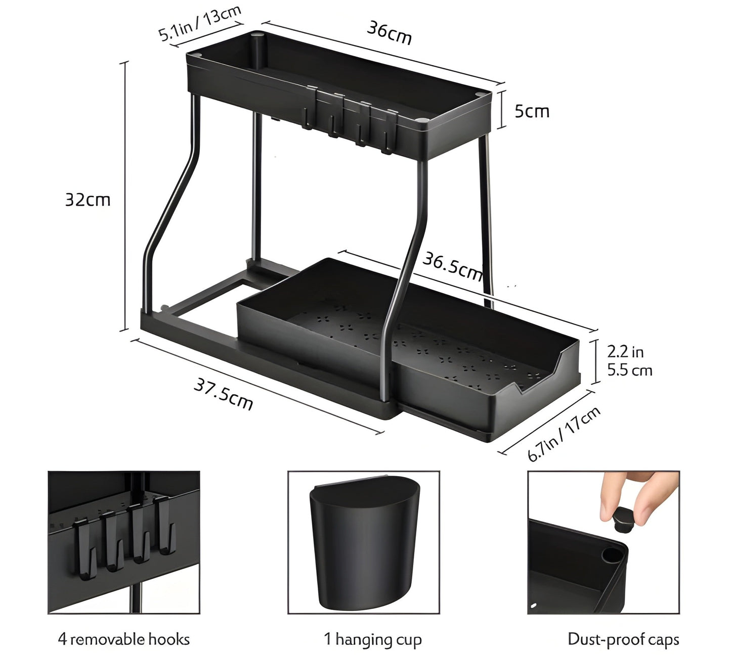 Organizer Sottolavello – Multipurpose Storage Rack