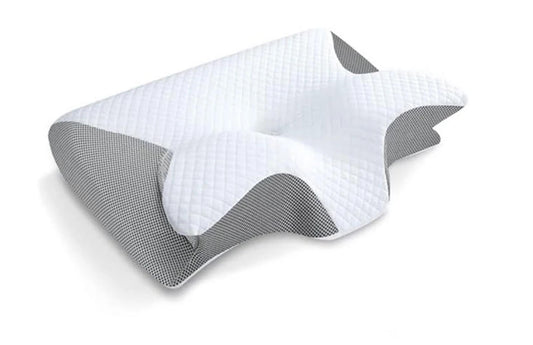 Cuscino Cervicale Memory Foam 2 in 1 – Ortopedico, Ergonomico e Traspirante per Dormire Bene